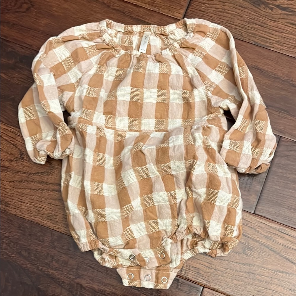 Plaid Baby Romper